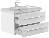 POSSEIK Waschbecken mit Unterschrank WHITE YAMO 75 weiß glanz 75,0 x 45,0 x 50,0 cm