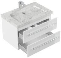 POSSEIK Waschbecken mit Unterschrank WHITE YAMO 75 weiß glanz 75,0 x 45,0 x 50,0 cm