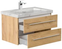 POSSEIK Waschbecken mit Unterschrank WHITE YAMO 75 eiche gold 75,0 x 45,0 x 50,0 cm