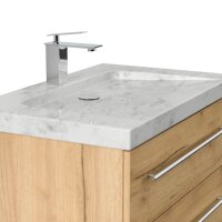 POSSEIK Waschbecken mit Unterschrank WHITE YAMO 75 eiche gold 75,0 x 45,0 x 50,0 cm