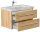 POSSEIK Waschbecken mit Unterschrank WHITE YAMO 75 eiche gold 75,0 x 45,0 x 50,0 cm