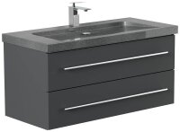 POSSEIK Waschbecken mit Unterschrank YAMO 100 grafit...