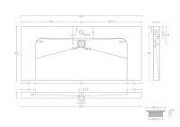 POSSEIK Waschbecken mit Unterschrank YAMO 100 grafit 100,0 x 45,0 x 50,0 cm