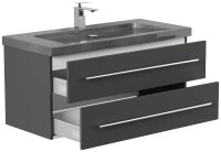 POSSEIK Waschbecken mit Unterschrank YAMO 100 grafit 100,0 x 45,0 x 50,0 cm