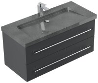 POSSEIK Waschbecken mit Unterschrank YAMO 100 grafit 100,0 x 45,0 x 50,0 cm