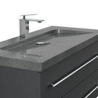 POSSEIK Waschbecken mit Unterschrank YAMO 100 grafit 100,0 x 45,0 x 50,0 cm
