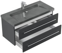 POSSEIK Waschbecken mit Unterschrank YAMO 100 grafit 100,0 x 45,0 x 50,0 cm