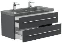 POSSEIK Waschbecken mit Unterschrank YAMO 100 grafit 100,0 x 45,0 x 50,0 cm