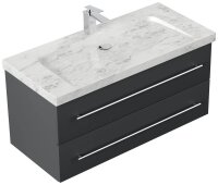POSSEIK Waschbecken mit Unterschrank WHITE YAMO 100 grafit 100,0 x 45,0 x 50,0 cm
