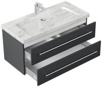 POSSEIK Waschbecken mit Unterschrank WHITE YAMO 100 grafit 100,0 x 45,0 x 50,0 cm