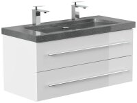POSSEIK Waschbecken mit Unterschrank YAMO 100 weiß...