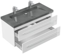 POSSEIK Waschbecken mit Unterschrank YAMO 100 weiß glanz 100,0 x 45,0 x 50,0 cm