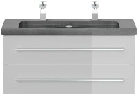 POSSEIK Waschbecken mit Unterschrank YAMO 100 weiß glanz 100,0 x 45,0 x 50,0 cm