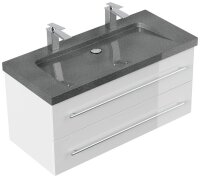 POSSEIK Waschbecken mit Unterschrank YAMO 100 weiß glanz 100,0 x 45,0 x 50,0 cm