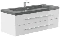 POSSEIK Waschbecken mit Unterschrank YAMO 130 weiß...