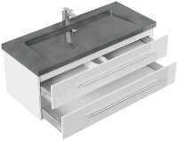 POSSEIK Waschbecken mit Unterschrank YAMO 130 weiß glanz 130,0 x 45,0 x 50,0 cm