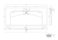 POSSEIK Waschbecken mit Unterschrank YAMO 130 eiche gold 130,0 x 45,0 x 50,0 cm