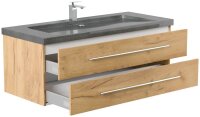 POSSEIK Waschbecken mit Unterschrank YAMO 130 eiche gold 130,0 x 45,0 x 50,0 cm