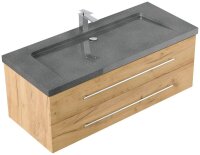 POSSEIK Waschbecken mit Unterschrank YAMO 130 eiche gold 130,0 x 45,0 x 50,0 cm