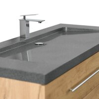 POSSEIK Waschbecken mit Unterschrank YAMO 130 eiche gold 130,0 x 45,0 x 50,0 cm