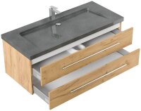 POSSEIK Waschbecken mit Unterschrank YAMO 130 eiche gold 130,0 x 45,0 x 50,0 cm