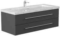 POSSEIK Waschbecken mit Unterschrank WHITE YAMO 130...