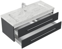 POSSEIK Waschbecken mit Unterschrank WHITE YAMO 130 grafit 130,0 x 55,0 x 50,0 cm