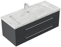POSSEIK Waschbecken mit Unterschrank WHITE YAMO 130 grafit 130,0 x 55,0 x 50,0 cm