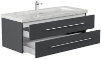 POSSEIK Waschbecken mit Unterschrank WHITE YAMO 130 grafit 130,0 x 55,0 x 50,0 cm