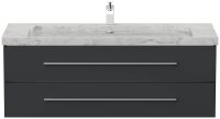 POSSEIK Waschbecken mit Unterschrank WHITE YAMO 130 grafit 130,0 x 55,0 x 50,0 cm