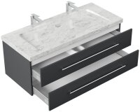POSSEIK Waschbecken mit Unterschrank WHITE YAMO 130 grafit 130,0 x 55,0 x 50,0 cm