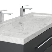 POSSEIK Waschbecken mit Unterschrank WHITE YAMO 130 grafit 130,0 x 55,0 x 50,0 cm