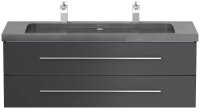 POSSEIK Waschbecken mit Unterschrank YAMO 130 grafit 130,0 x 45,0 x 50,0 cm