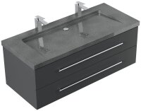 POSSEIK Waschbecken mit Unterschrank YAMO 130 grafit 130,0 x 45,0 x 50,0 cm