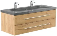 POSSEIK Waschbecken mit Unterschrank YAMO 130 eiche gold...