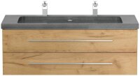 POSSEIK Waschbecken mit Unterschrank YAMO 130 eiche gold 130,0 x 45,0 x 50,0 cm