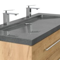 POSSEIK Waschbecken mit Unterschrank YAMO 130 eiche gold 130,0 x 45,0 x 50,0 cm