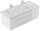 POSSEIK Waschbecken mit Unterschrank WHITE YAMO 130 weiß glanz 130,0 x 55,0 x 50,0 cm