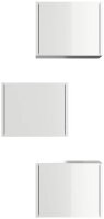 POSSEIK Badmöbel-Set LIMES 3er weiß glanz 33,0 x 25,0 x 41,4 cm