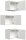 POSSEIK Badmöbel-Set LIMES 3er weiß glanz 33,0 x 25,0 x 41,4 cm