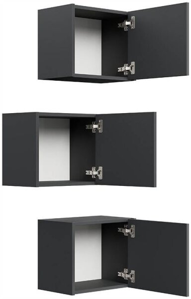 POSSEIK Badmöbel-Set LIMES 3er grafit 33,0 x 25,0 x 41,4 cm