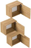 POSSEIK Badmöbel-Set LIMES 3er eiche gold 33,0 x 25,0 x 41,4 cm