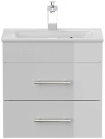 POSSEIK Waschbecken mit Unterschrank PORTUS SLIMLINE 500 weiß glanz 50,0 x 36,0 x 49,6 cm