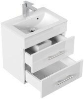 POSSEIK Waschbecken mit Unterschrank PORTUS SLIMLINE 500 weiß glanz 50,0 x 36,0 x 49,6 cm
