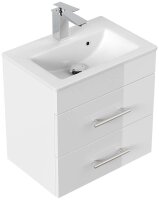 POSSEIK Waschbecken mit Unterschrank PORTUS SLIMLINE 500 weiß glanz 50,0 x 36,0 x 49,6 cm