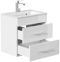 POSSEIK Waschbecken mit Unterschrank PORTUS SLIMLINE 500 weiß glanz 50,0 x 36,0 x 49,6 cm