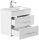 POSSEIK Waschbecken mit Unterschrank PORTUS SLIMLINE 500 weiß glanz 50,0 x 36,0 x 49,6 cm