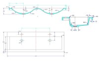 POSSEIK Waschbecken mit Unterschrank AURELION XL weiß glanz 143,2 x 50,5 x 56,6 cm