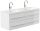 POSSEIK Waschbecken mit Unterschrank AURELION XL weiß glanz 143,2 x 50,5 x 56,6 cm