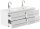 POSSEIK Waschbecken mit Unterschrank AURELION XL weiß glanz 143,2 x 50,5 x 56,6 cm